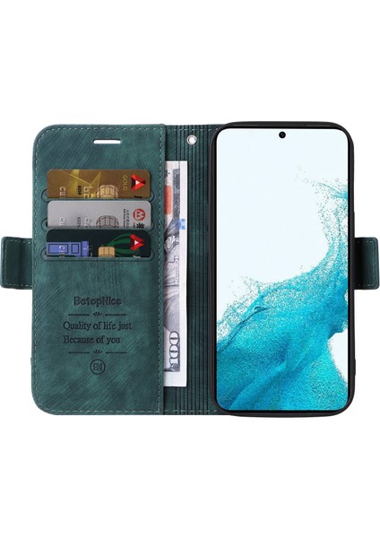 Samsung Galaxy S23 PU Deri Cüzdan Baskılı Dikiş Hattı Tam Koruma Cep u Kapağı Telefon Kılıfı (Yurt Dışından) fiyatları