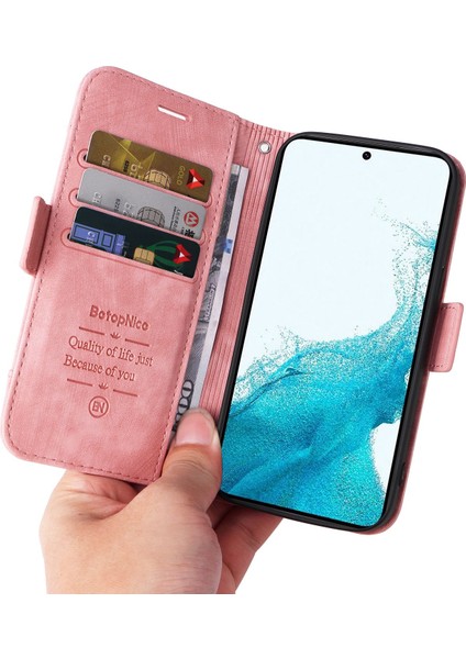 Samsung Galaxy S23 PU Deri Cüzdan Baskılı Dikiş Hattı Tam Koruma Cep u Kapağı Telefon Kılıfı (Yurt Dışından) indirimleri