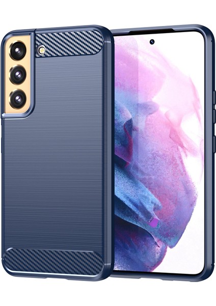 Samsung Galaxy S23 için kasa Anti-DROP Esnek TPU arka kapağı fırçalanmış karbon fiber doku cep u kasası Telefon Kılıfı (Yurt Dışından)