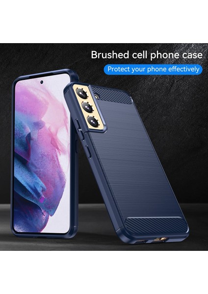 Samsung Galaxy S23 için kasa Anti-DROP Esnek TPU arka kapağı fırçalanmış karbon fiber doku cep u kasası Telefon Kılıfı (Yurt Dışından)