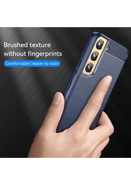 Samsung Galaxy S23 için kasa Anti-DROP Esnek TPU arka kapağı fırçalanmış karbon fiber doku cep u kasası Telefon Kılıfı (Yurt Dışından)