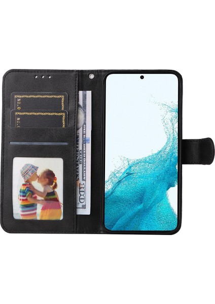 Samsung Galaxy S23 için Cep u , Manyetik Toka Klasik Buzağı Dokusu PU Deri Cüzdan Bilek Telefon Kılıfı (Yurt Dışından) fiyatları