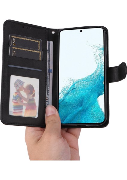 Samsung Galaxy S23 için Cep u , Manyetik Toka Klasik Buzağı Dokusu PU Deri Cüzdan Bilek Telefon Kılıfı (Yurt Dışından) indirimleri