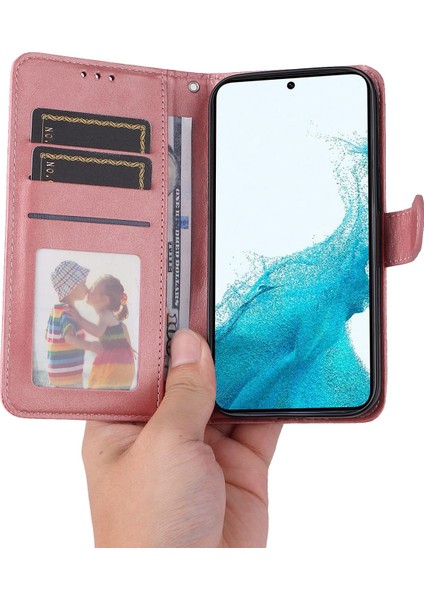 Samsung Galaxy S23 için artı baldır dokusu PU deri kasa manyetik toka cüzdan ı Telefon Kılıfı (Yurt Dışından) modelleri