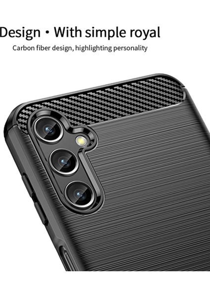 Samsung Galaxy A14 için MOFI JK TPU Serisi-1, 5G Yumuşak TPU Fırça Koruyucu Koruyucu Karbon Fiber Doku Anti-Çizelge Anti Tele Telefon Kılıfı (Yurt Dışından) fırsatları