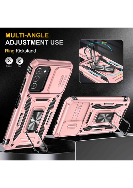 Samsung Galaxy A03S (166.5 x 75.98 x 9.14mm) Zırh Serisi Bump Proof Hybrid Hard PC Yumuşak TPU kasa yüzük araba montajı Kick arka kabuk kamera kapağı ile Telefon Kılıfı (Yurt Dışından) fırsatları