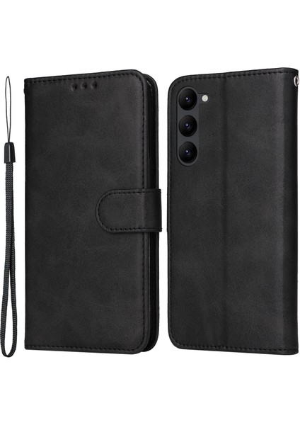 Samsung Galaxy S23 için artı baldır dokusu PU deri kasa manyetik toka cüzdan ı Telefon Kılıfı (Yurt Dışından)
