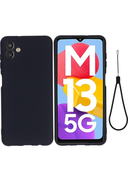 Samsung Galaxy M13 5G için Cep u , Sıvı Silikon+Yumuşak Mikrofiber Astar Anti Koruyucu Telefon Kılıfı (Yurt Dışından)