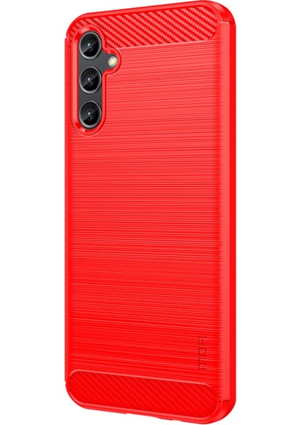 Samsung Galaxy A14 için MOFI JK TPU Serisi-1, 5G Yumuşak TPU Fırça Koruyucu Koruyucu Karbon Fiber Doku Anti-Çizelge Anti Tele Telefon Kılıfı (Yurt Dışından)