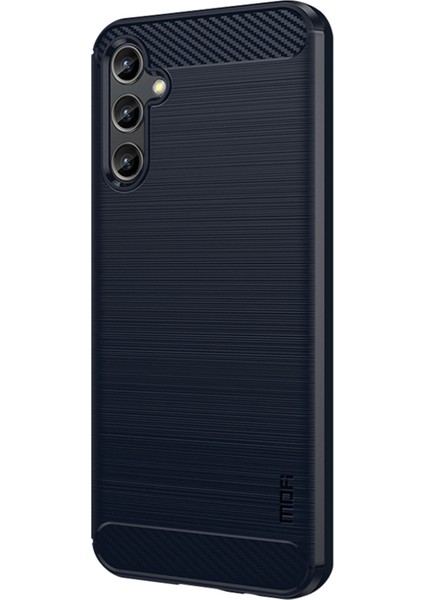 Samsung Galaxy A14 için MOFI JK TPU Serisi-1, 5G Yumuşak TPU Fırça Koruyucu Koruyucu Karbon Fiber Doku Anti-Çizelge Anti Tele Telefon Kılıfı (Yurt Dışından)