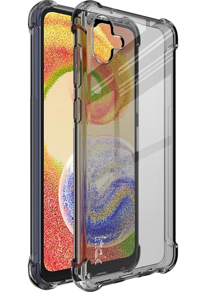 Samsung Galaxy A04 4G (164.4 x 76.3 x 9.1 mm) için IMAK dört köşe hava yastığı kasası Esnek TPU kapağı Telefon Kılıfı (Yurt Dışından)