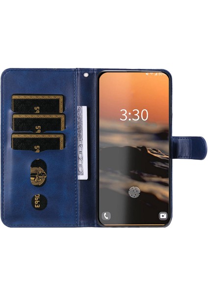 Samsung Galaxy S23 Ultra, PU Deri Buzağı Dokusu manyetik toka cüzdan fermuar cep ı kapağı için Telefon Kılıfı (Yurt Dışından)