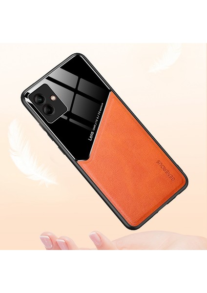 Samsung Galaxy A04 4G (164.4 x 76.3 x 9.1 mm) , çizilmeye dayanıklı TPU + PC + Dokulu Pu Deri Kaplama Koruyucu Desteği Manyetik Araç Montajı Telefon Kılıfı (Yurt Dışından) indirimleri