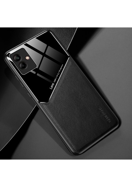 Samsung Galaxy A04 4G (164.4 x 76.3 x 9.1 mm) , çizilmeye dayanıklı TPU + PC + Dokulu Pu Deri Kaplama Koruyucu Desteği Manyetik Araç Montajı Telefon Kılıfı (Yurt Dışından) indirimleri