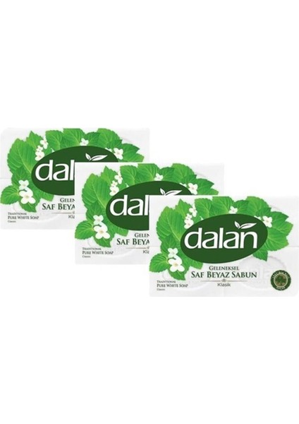 Geleneksel Saf Beyaz Sabun 4'lü 600 gr 3 Paket