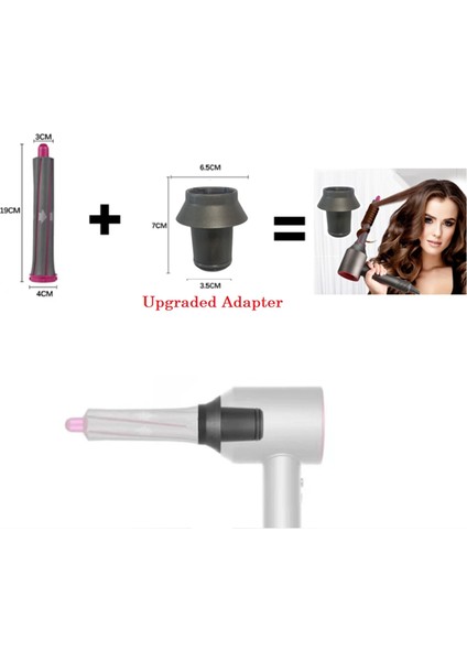 Dyson Airwrap Süpersonik Saç Kurutma Makinesi Curling Eki Saç Curling Variller ve Adaptör Silindir Tarak Şekillendirici Aracı (Yurt Dışından)
