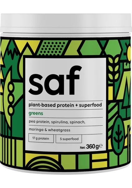 Saf Nutrition Greens Mix Çilek Unisex Protein Tozları SNPM-00004