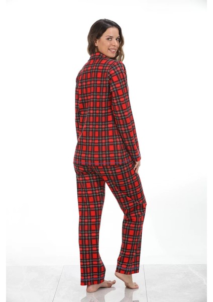 Pamuklu Kadın Pijama Takımı 98264 Renkli