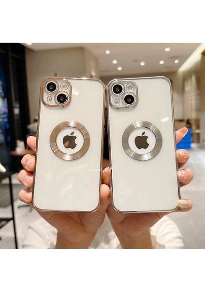 iPhone 13 Uyumlu Köşeleri Renkli Şeffaf Kamera Korumalı Silikon Luxury Telefon Kılıfı