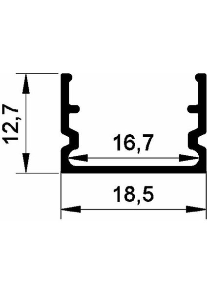 Code-21 Alüminyum LED Profil Boş Kasa