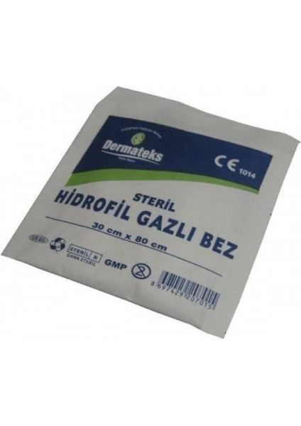 Steril Hidrofil Gazlı Bez 30x80cm Dermateks