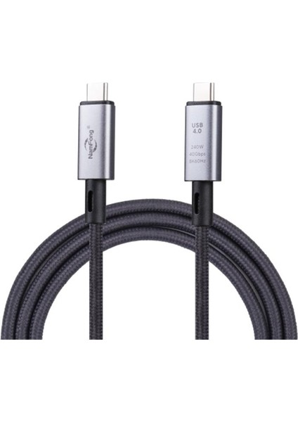 Polham 1mt USB 4.0 240W Thunderbolt Type-C To Type-C Şarj, Data ve 8k 60Hz Görüntü Aktarım Kablosu