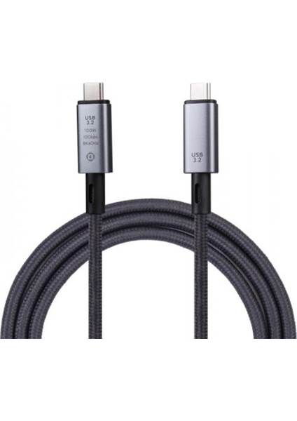 Polham 1mt Usb3.2 100W Thunderbolt Type-C To Type-C Şarj, Data ve 8k 60Hz Görüntü Aktarım Kablosu