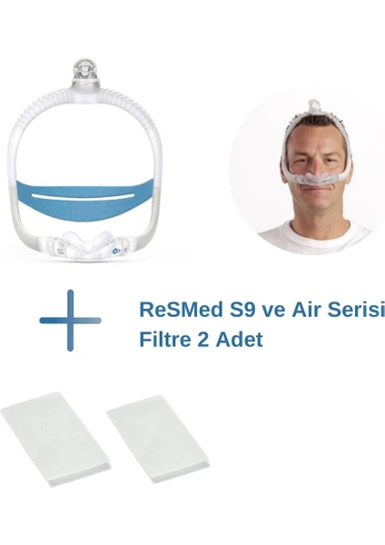 Airfit N30ı Cpap Burun Maskesi Std Boy+Resmed S9 Ve Air Serisi Filtre 2’Li Paket