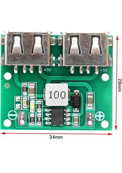 Roba 6-24V To 5V 3A Dual USB Çıkış Voltaj Düşürücü HW-681 2x USB Çıkış Şarj Taşınabilir Güç Kaynağı