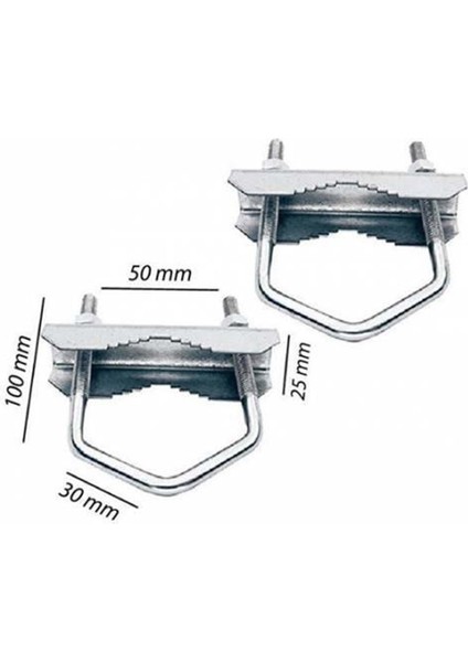 Anten Kelepçesi 2'li Poşet Uzun 14 cm 180016