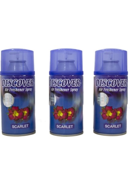 Dıscover Scarlet Oda Kokusu 320MLX3ADET Makinaya Uyumlu Sprey