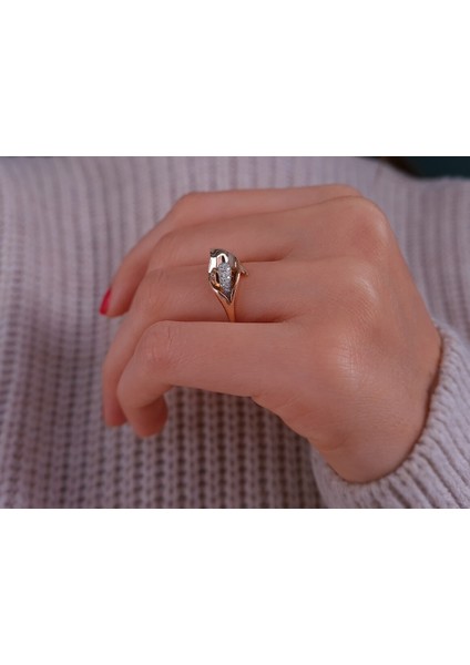 Pırlanta Taşlı Çiçek Yüzük 0404R0117 fırsatları