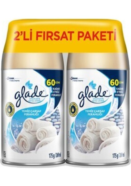 Otomatik Sprey 2'li Yedek Temiz Çarşaf Ferahlığı 269ML