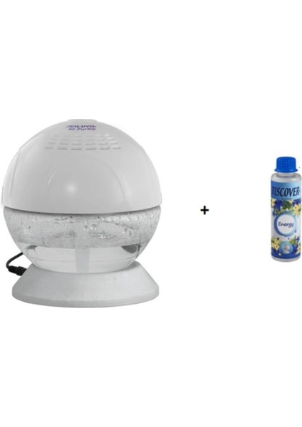 Sihirli Küre Geniş Alan Kokulandırma Makinesi Işıklı Beyaz + 1 Adet Energy Solüsyonu