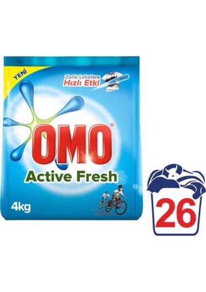 Active Fresh Beyazlar Için Toz Çamaşır Deterjanı 4 kg 26 Yıkama