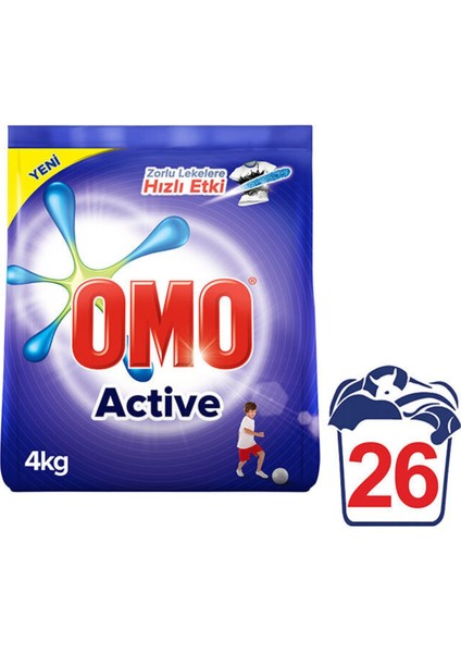 Active Fresh Beyazlar Için Toz Çamaşır Deterjanı 4 kg 26 Yıkama