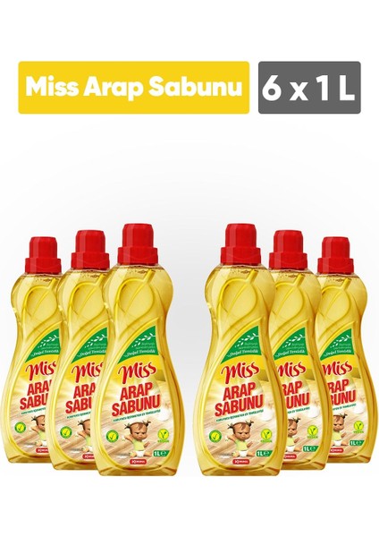 Arap Sabunu 1000 ml - 6`lı Paket