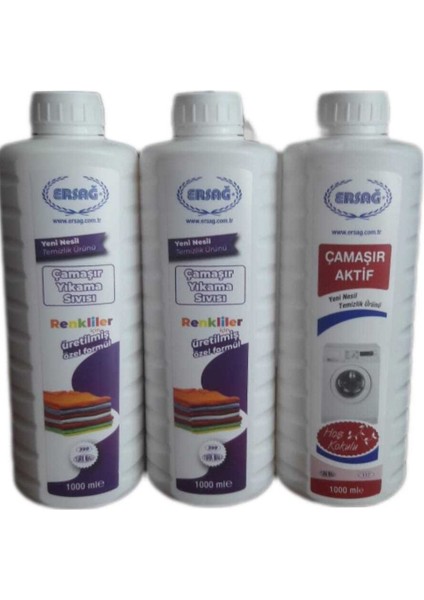 2 Adet Renkli Çamaşır Yıkama Sıvısı + 1 Adet Çamaşır Aktif