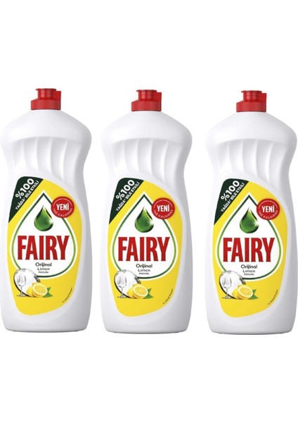 Faıry Sıvı Bulaşık Deterjanı Limon 650 ml x 3 Adet