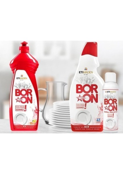 Boron Elde Yıkama Bulaşık Temizlik Ürünü 650 ml 6 Adet