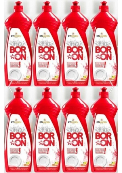 Boron Elde Yıkama Bulaşık Temizlik Ürünü 650 ml 8 Adet