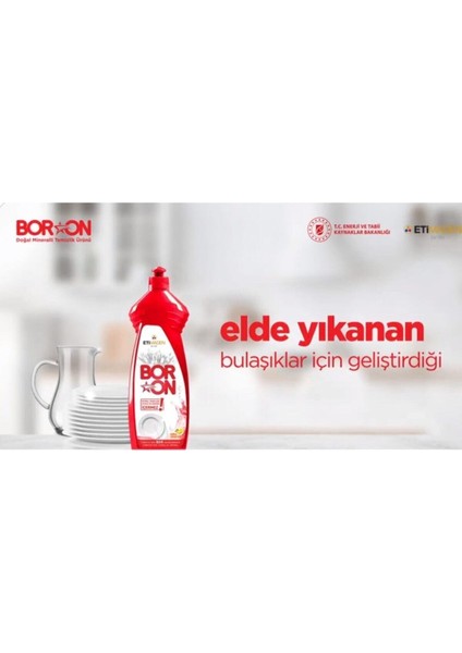 Boron Elde Yıkama Bulaşık Temizlik Ürünü 650 ml 8 Adet