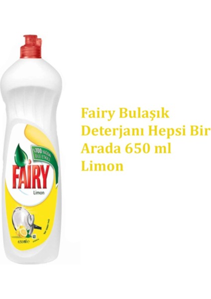 Bulaşık Deterjanı Limonlu 650 ml Domestos Çamaşır Suyu Cif Krem Temizleyici 750 ml Limon