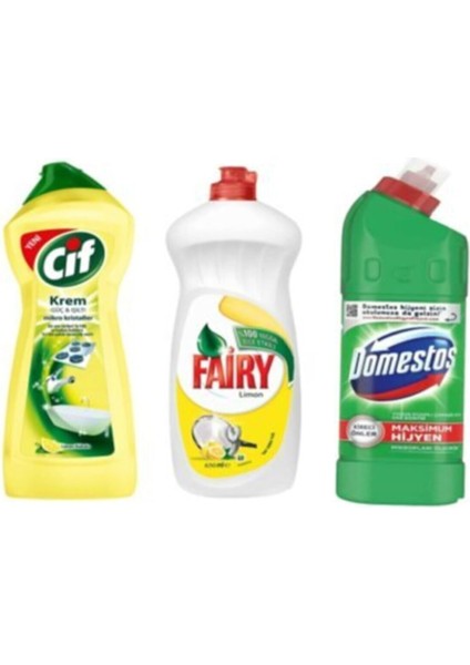 +Cif Krem+Domestos Paketi Fairy+Cif Krem+Domestos