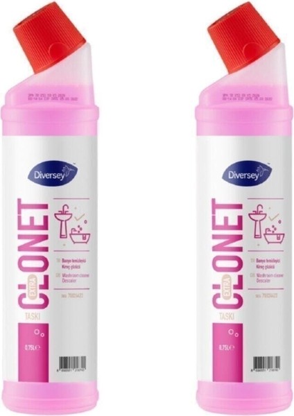 Yeni Taskı Clonet Extra - Banyo Temizleyici ve Kireç Çözücü 750ML 2 Li