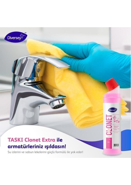 Yeni Taskı Clonet Extra - Banyo Temizleyici ve Kireç Çözücü 750ML 2 Li