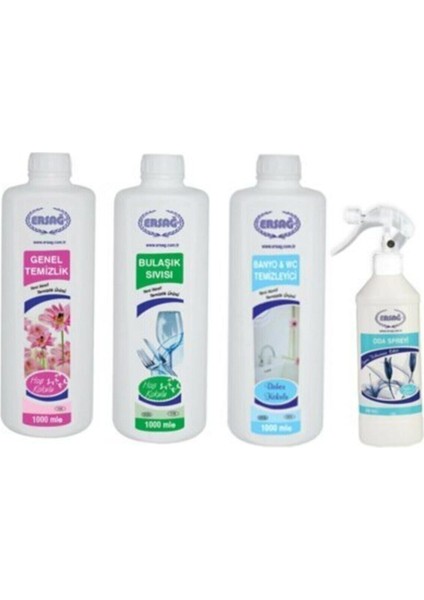 Bulaşık Sıvısı Genel Temizlik Banyo Wc Temizleyici ve Anti Sigara Oda Spreyi