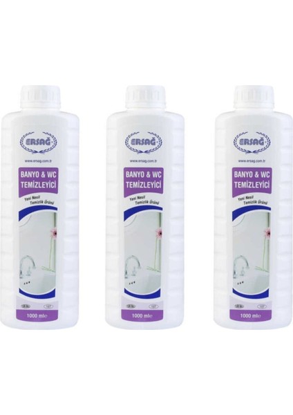 Antibakteriyel Banyo & Wc Temizleyici 1000 Ml. * 3 Adet Egeavm