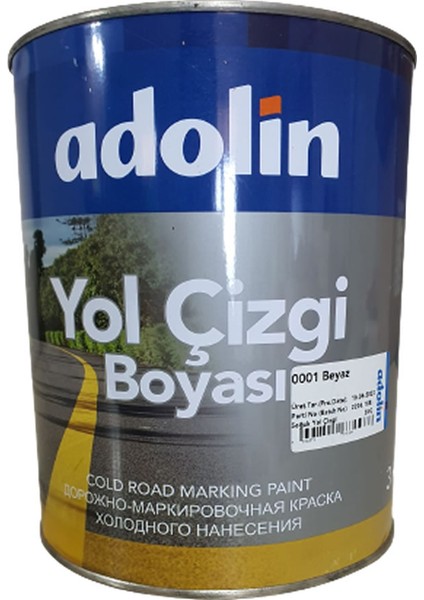 Adolin Yol Çizgi Boyası Beyaz 3kg