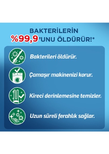 Antibakteriyel Çamaşır Makinesi Temizleyici Çam ve Okaliptus Ferahlığı 2X250 ml